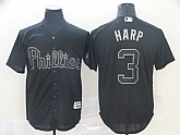 Phillies 3 Bryce Harper Harp Black 2019 Players' Weekend Player Jersey,baseball caps,new era cap wholesale,wholesale hats